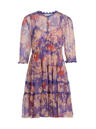 Johnny Was Women's Daphne Silk Minidres - Kiko - Size Large | Thumbnail 1