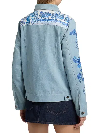 Johnny Was Women's Bandana Denim Jacket | Thumbnail 5 Johnny Was Women's Bandana Denim Jacket | Thumbnail 5