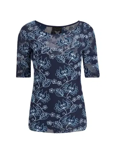 Johnny Was Women's Hannalyn Mesh T-Shirt | Thumbnail 1 Johnny Was Women's Hannalyn Mesh T-Shirt | Thumbnail 1