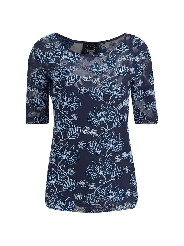 Johnny Was Women's Hannalyn Mesh T-Shirt - Luna Meadows