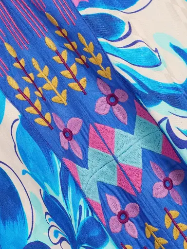 Johnny Was Women's Eva Flutter-Sleeve Midi-Dress - Liatris Scarf - Size XL | Thumbnail 7 Johnny Was Women's Eva Flutter-Sleeve Midi-Dress - Liatris Scarf - Size XL | Thumbnail 7