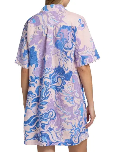 Johnny Was Women's Ravena Linen Shirtdress - Ravena - Size Medium | Thumbnail 5 Johnny Was Women's Ravena Linen Shirtdress - Ravena - Size Medium | Thumbnail 5