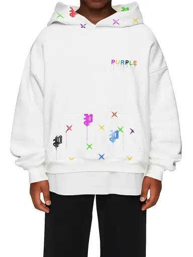 Purple Brand Little Boy's & Boy's Oversized Monogram Hoodie | Thumbnail 1