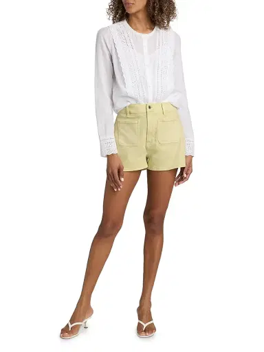 Veronica Beard Women's Clermont Lace Cotton Blouse - White - Size 6 | Thumbnail 2 Veronica Beard Women's Clermont Lace Cotton Blouse - White - Size 6 | Thumbnail 2