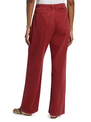 rag & bone Women's Featherweight Phoebe Drawstring Wide-Leg Jeans - Sienna Stone | Thumbnail 5