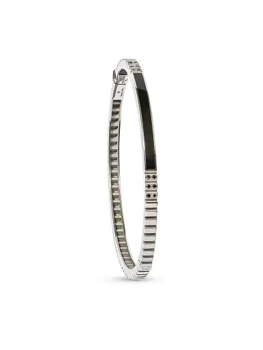Chiarelli Milano Women's Riflessi 18K White Gold, Enamel & 0.13 TCW Black Diamond Bangle - White Gold | Thumbnail 1