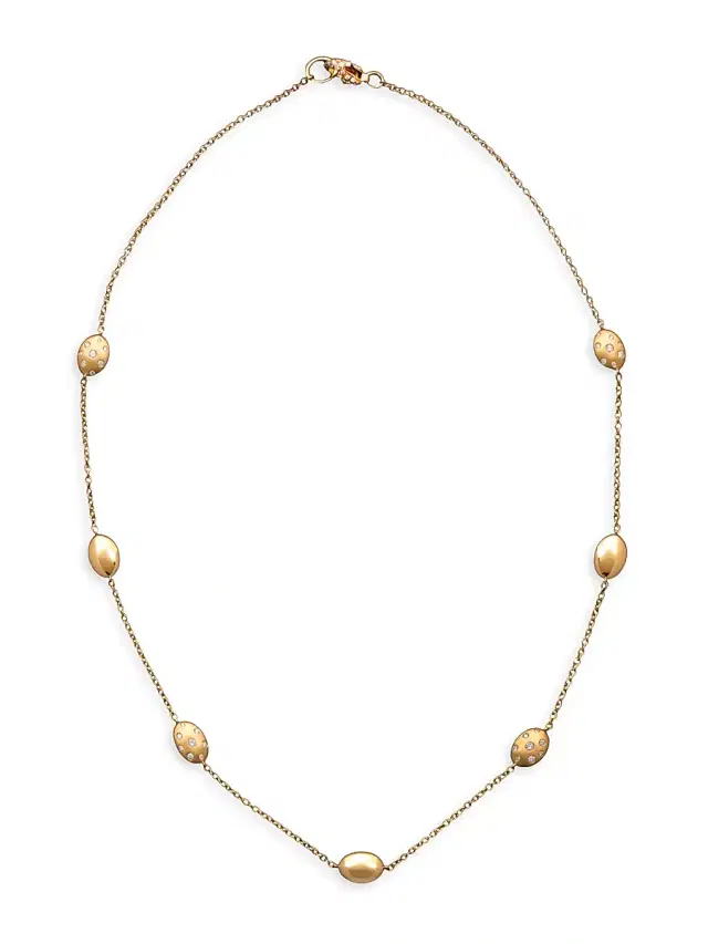 Women's Ulivo 18K Yellow Gold & 0.80 TCW Diamond Station Necklace - Yellow Gold