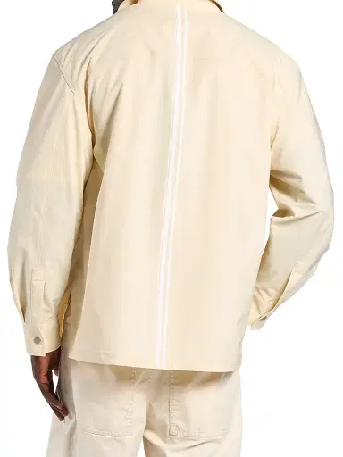 MORDECAI Men's Woven Snap-Front Overshirt - Ivory - Size XL | Thumbnail 3