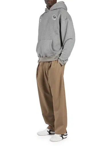 MORDECAI Men's Printed Cotton Hoodie - Grey Melange - Size XL | Thumbnail 2 MORDECAI Men's Printed Cotton Hoodie - Grey Melange - Size XL | Thumbnail 2