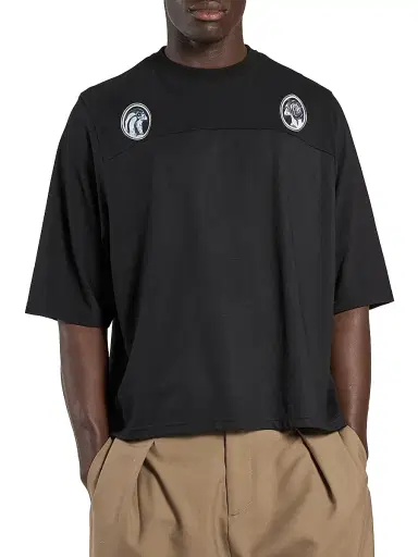 MORDECAI Men's Falcon Printed Cotton T-Shirt - Black - Size XL | Thumbnail 1
