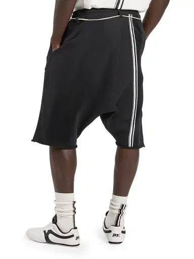 MORDECAI Men's Cotton Drawstring Jogger Shorts - Black - Size XS | Thumbnail 3