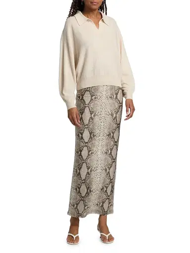 Lisa Yang Women's Katriel Cashmere Open Collar Sweater | Thumbnail 2 Lisa Yang Women's Katriel Cashmere Open Collar Sweater | Thumbnail 2