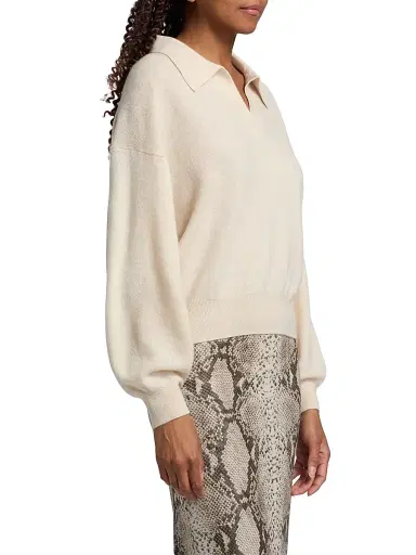 Lisa Yang Women's Katriel Cashmere Open Collar Sweater | Thumbnail 4 Lisa Yang Women's Katriel Cashmere Open Collar Sweater | Thumbnail 4