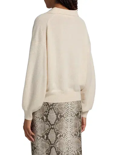 Lisa Yang Women's Katriel Cashmere Open Collar Sweater | Thumbnail 5 Lisa Yang Women's Katriel Cashmere Open Collar Sweater | Thumbnail 5