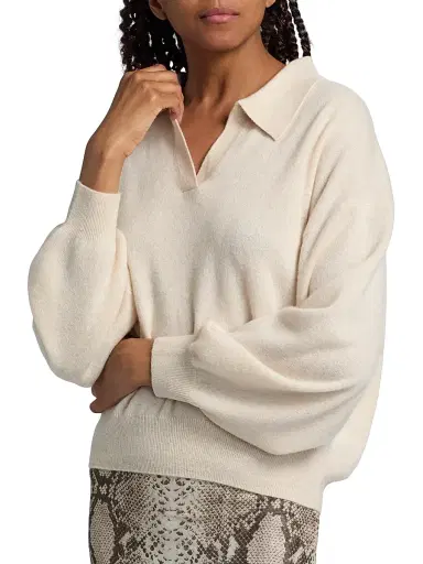 Lisa Yang Women's Katriel Cashmere Open Collar Sweater | Thumbnail 6 Lisa Yang Women's Katriel Cashmere Open Collar Sweater | Thumbnail 6