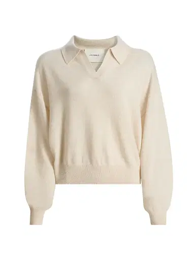 Lisa Yang Women's Katriel Cashmere Open Collar Sweater | Thumbnail 1 Lisa Yang Women's Katriel Cashmere Open Collar Sweater | Thumbnail 1