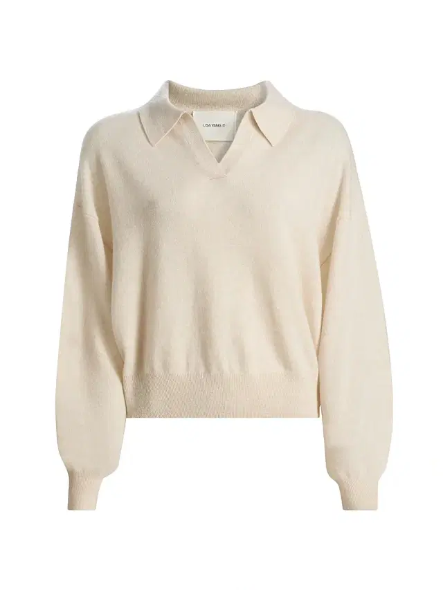 Lisa Yang Women's Katriel Cashmere Open Collar Sweater - Oat