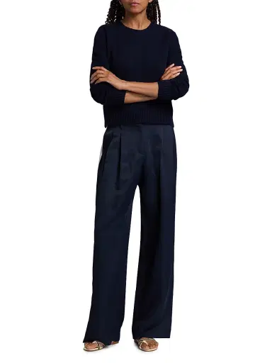 Lisa Yang Women's Mable Cashmere Crewneck Sweater - Navy - Size XS | Thumbnail 2 Lisa Yang Women's Mable Cashmere Crewneck Sweater - Navy - Size XS | Thumbnail 2