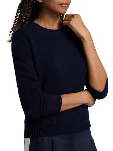 Lisa Yang Women's Mable Cashmere Crewneck Sweater - Navy - Size XS | Thumbnail 6 Lisa Yang Women's Mable Cashmere Crewneck Sweater - Navy - Size XS | Thumbnail 6