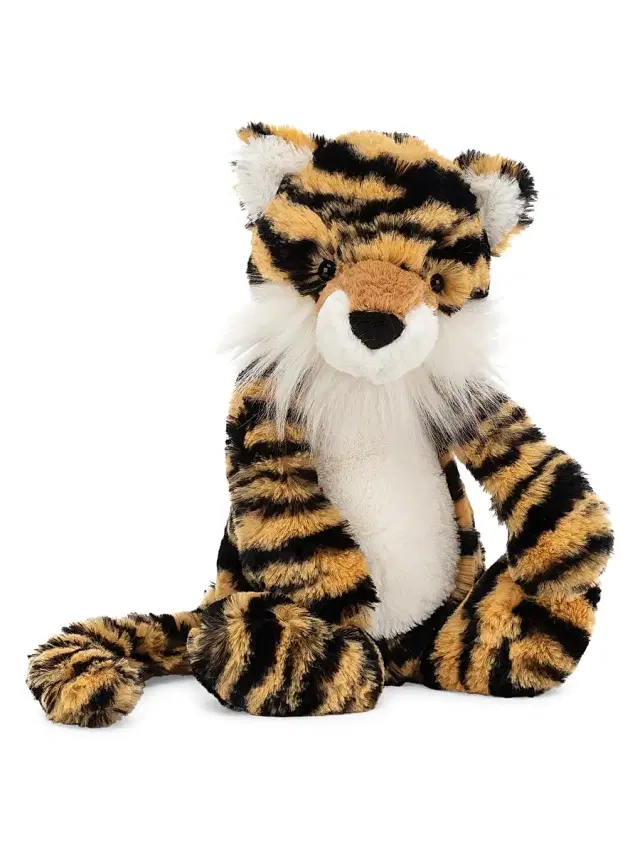 Jellycat Bash Tiger Plush Toy - Light Orange