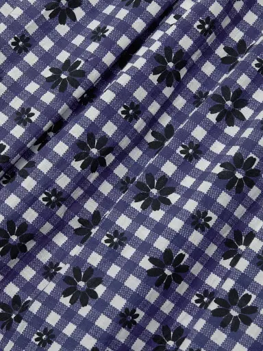 EYWASOULS MALIBU Women's Jewel Floral/Gingham Cotton A-Line Maxi Skirt | Thumbnail 7