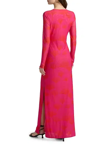 EYWASOULS MALIBU Women's Scarlet Side-Slit Maxi Dress - Fuchia Frenzy - Size Small | Thumbnail 5