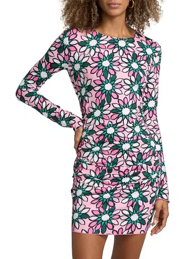 EYWASOULS MALIBU Women's Hazel Floral Jersey Crewneck Minidress | Thumbnail 3 EYWASOULS MALIBU Women's Hazel Floral Jersey Crewneck Minidress | Thumbnail 3
