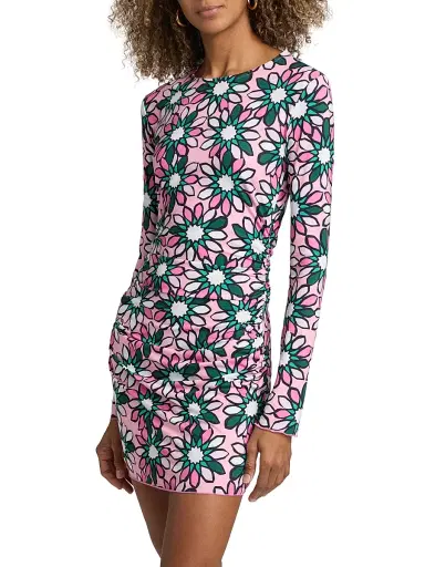 EYWASOULS MALIBU Women's Hazel Floral Jersey Crewneck Minidress - Meadow Margarita - Size XL | Thumbnail 4