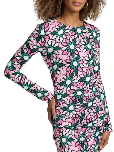 EYWASOULS MALIBU Women's Hazel Floral Jersey Crewneck Minidress - Meadow Margarita - Size XL | Thumbnail 6