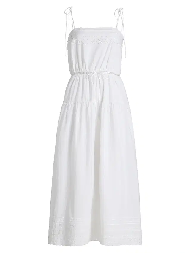 Women's Petra Cotton Voile Midi-Dress - White