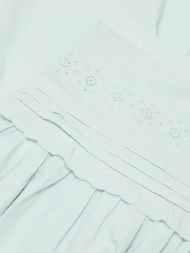 Ciao Lucia Women's Euri Eyelet Cotton-Linen Top - Baby Blue - Size XL | Thumbnail 7