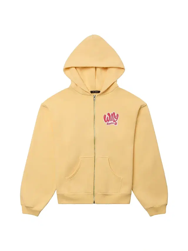 Willy Chavarria Men's Ropita Logo Cotton Zip-Front Hoodie - Butter