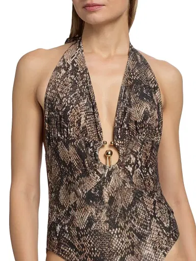 Kobi Halperin Women's Nesya Snake-Print One-Piece Swimsuit - Natural Multi - Size XL | Thumbnail 5 Kobi Halperin Women's Nesya Snake-Print One-Piece Swimsuit - Natural Multi - Size XL | Thumbnail 5