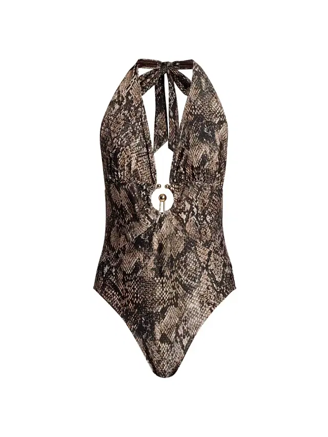 Kobi Halperin Women's Nesya Snake-Print One-Piece Swimsuit - Natural Multi