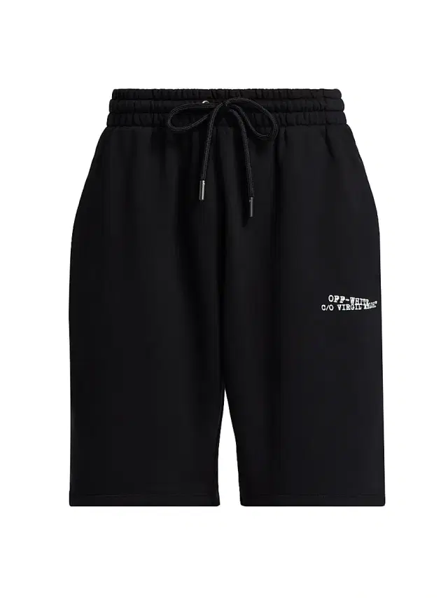 Men's Type Diagonal Skate Sweat Shorts - Black
