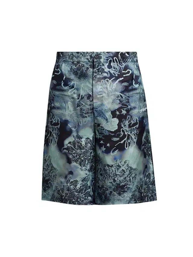 Off-White Men's Land & Sky Bowl Shorts