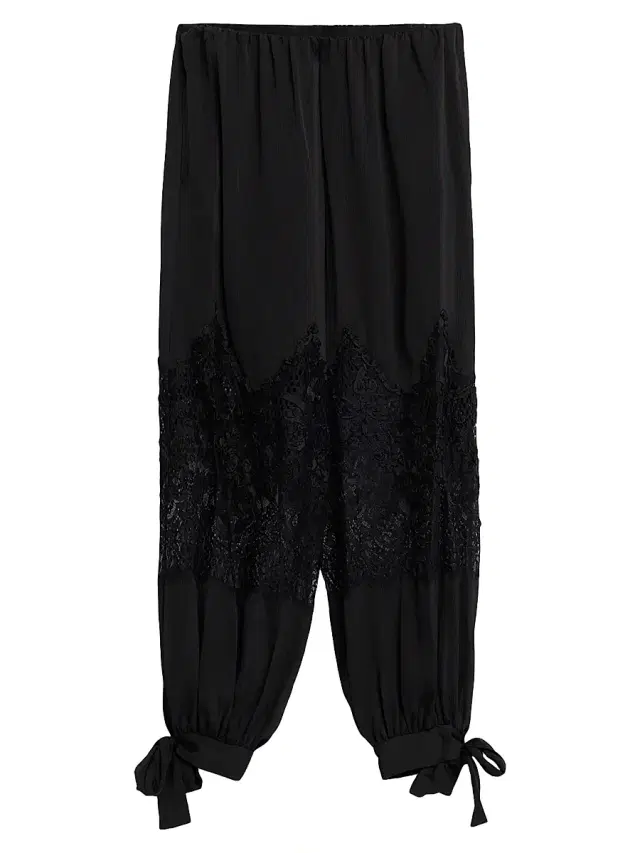 Kobi Halperin Women's Corrine Lace Bow-Cuff Pants - Black
