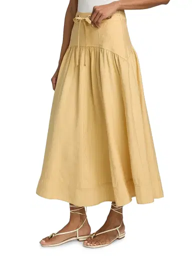 Ba&sh Women's Donia Grommet Midi-Skirt | Thumbnail 4