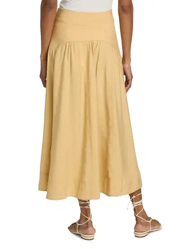 Ba&sh Women's Donia Grommet Midi-Skirt | Thumbnail 5