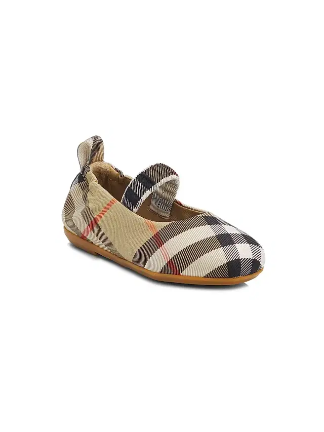 Girl's Chaterley Check Mary Jane Flats - Sand Ip Check 9.5 (Toddler)