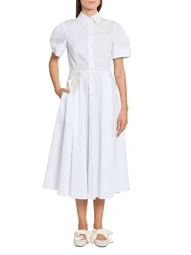 Erdem Women's Appliqué Cotton Midi-Shirtdress | Thumbnail 3 Erdem Women's Appliqué Cotton Midi-Shirtdress | Thumbnail 3
