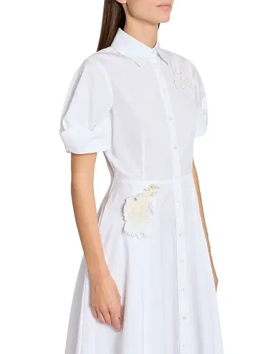 Erdem Women's Appliqué Cotton Midi-Shirtdress | Thumbnail 6 Erdem Women's Appliqué Cotton Midi-Shirtdress | Thumbnail 6