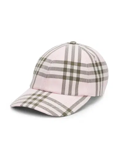 Burberry Women's Classic Check Baseball Cap - Mallow Pink Ip Check | Thumbnail 1