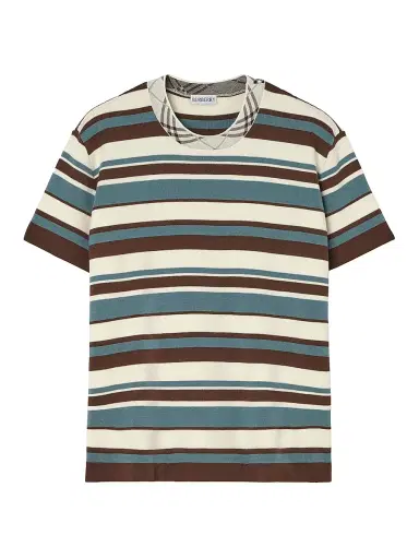 Burberry Men's Simeon Wool Striped T-Shirt | Thumbnail 1 Burberry Men's Simeon Wool Striped T-Shirt | Thumbnail 1