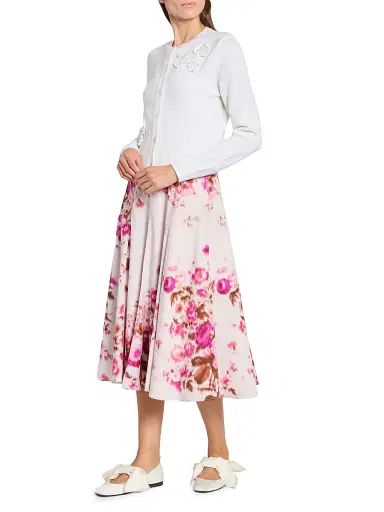 Erdem Women's Appliqué Merino Wool Cardigan | Thumbnail 2 Erdem Women's Appliqué Merino Wool Cardigan | Thumbnail 2