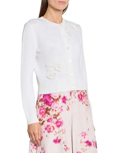 Erdem Women's Appliqué Merino Wool Cardigan | Thumbnail 4 Erdem Women's Appliqué Merino Wool Cardigan | Thumbnail 4