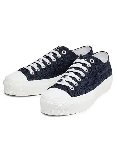 Burberry Men's Jack Check Denim Low-Top Sneakers - Navy - Size 13 | Thumbnail 2 Burberry Men's Jack Check Denim Low-Top Sneakers - Navy - Size 13 | Thumbnail 2