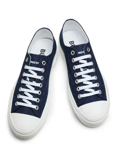 Burberry Men's Jack Check Denim Low-Top Sneakers - Navy - Size 13 | Thumbnail 4 Burberry Men's Jack Check Denim Low-Top Sneakers - Navy - Size 13 | Thumbnail 4