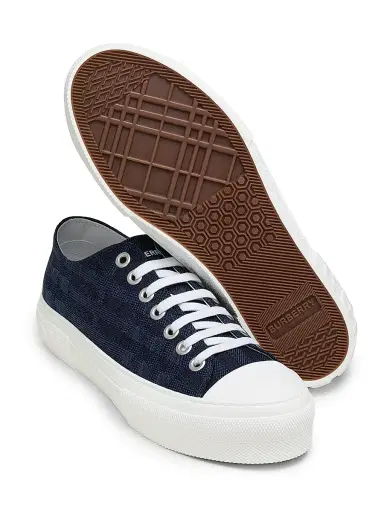 Burberry Men's Jack Check Denim Low-Top Sneakers - Navy - Size 13 | Thumbnail 6 Burberry Men's Jack Check Denim Low-Top Sneakers - Navy - Size 13 | Thumbnail 6