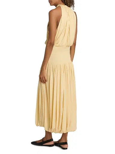 TOTEME Women's Soft Gathered Midi-Dress | Thumbnail 5 TOTEME Women's Soft Gathered Midi-Dress | Thumbnail 5